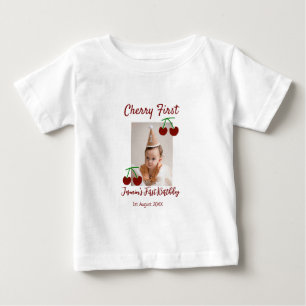 Tjerry först fotoungar i grattis på födelsedagen, t shirt