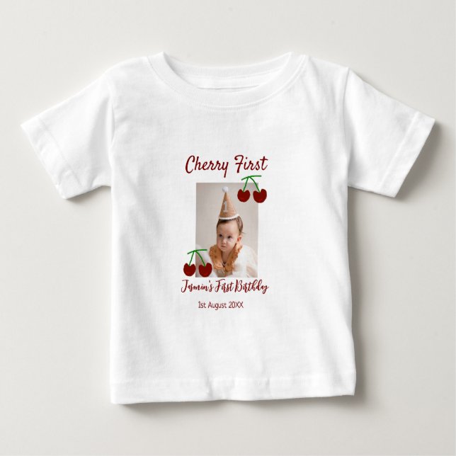Tjerry först fotoungar i grattis på födelsedagen,  t shirt (Framsida)