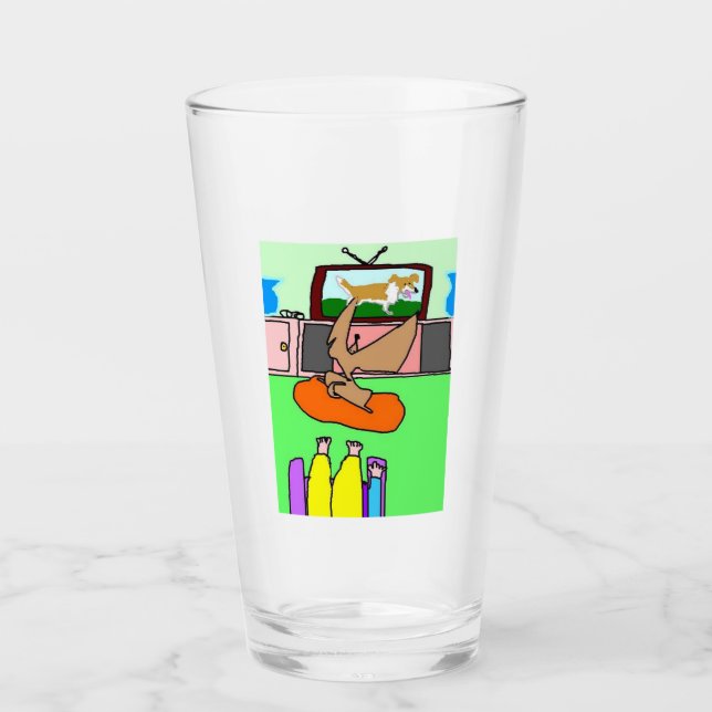 Tjerrys Blommar Chihuahua Watched Television Glaskopp (Framsida)