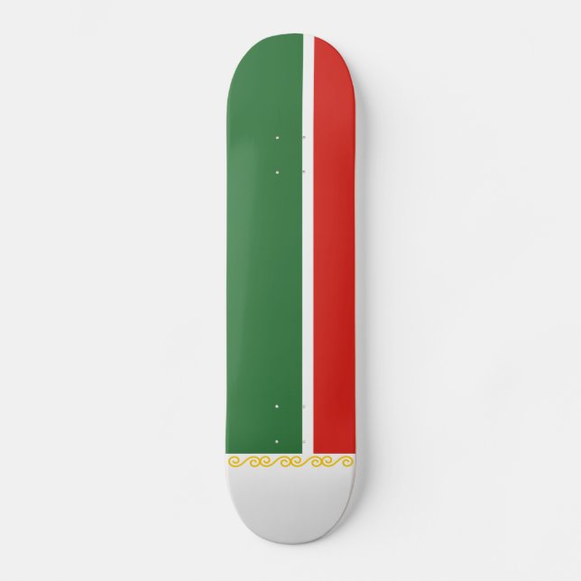 Tjetjenien-Flagga Mini Skateboard Bräda 18,5 Cm (Framsida)