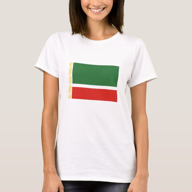 Tjetjenien-Flagga T Shirt (Framsida)
