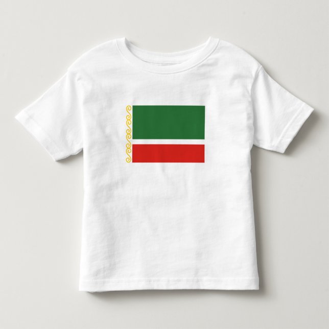Tjetjenien-Flagga T Shirt (Framsida)