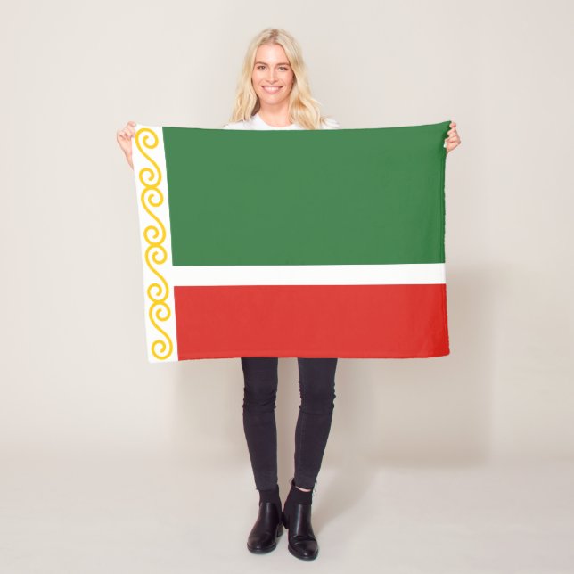 Tjetjeniens flagga fleecefilt (På plats)
