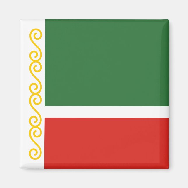 Tjetjeniens flagga magnet (Framsidan)