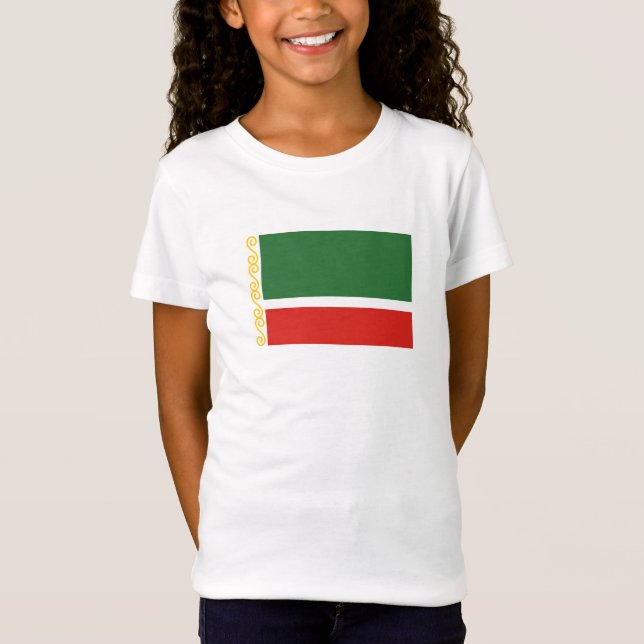 Tjetjeniens flagga t shirt (Framsida)