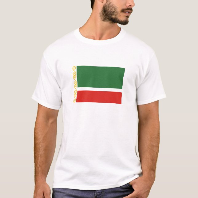 Tjetjeniens flagga t shirt (Framsida)