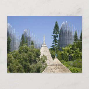 Tjibaou kulturcentrum, Noumea, Nya Kaledonien 2 Vykort