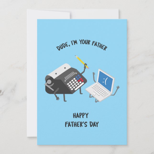 Tjo, jag är din pappa Roligt farsdagskort  Julkort (Framsida)