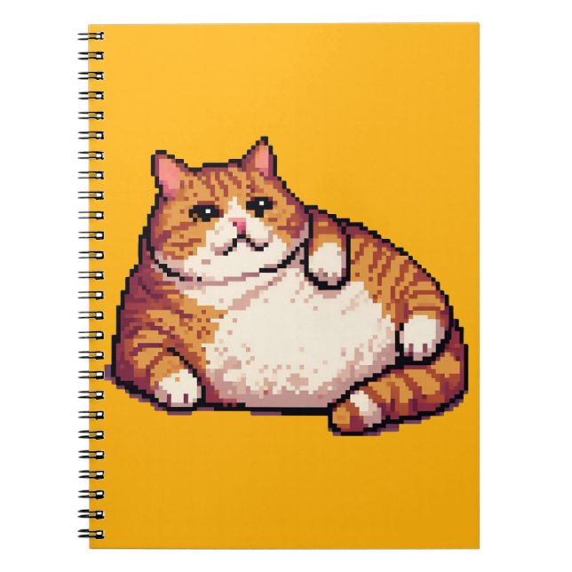 tjock av orange, kattmemxelbild anteckningsbok (Framsidan)