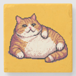 tjock av orange, kattmemxelbild stenunderlägg