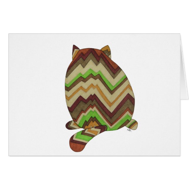 Tjock - baksida hälsningskort (Framsidan Horizontal)