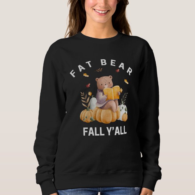 Tjock Bear Fall Y, Tecknad, enkel, funn T Shirt (Framsida)