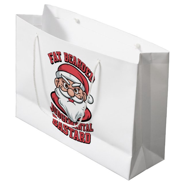 Tjock Bearded Judgmental Bastard Superskoj Santa S (Framsidan Vinklad)