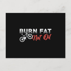 Tjock Bike Burn Tjock not Oil Bike Biker MTB Fatcy Vykort