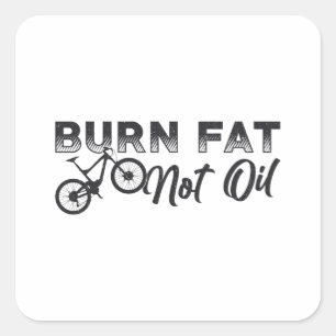 Tjock Bike Burn Tjock not Oil Bike MTB Biker Fatcy Fyrkantigt Klistermärke