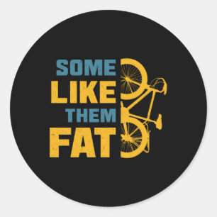 Tjock Bike lite som Tjock Mountain Biker Biking Runt Klistermärke