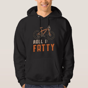 Tjock Bike Roll A Fatty Mountain Bike Biker Biking Hoodie