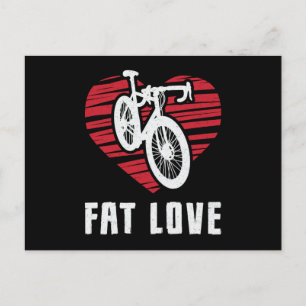 Tjock Bike Tjock Kärlek Bike Biker MTB Cycling Fat Vykort
