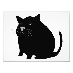 Tjock Black Cat Fototryck