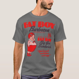Tjock Boy Barbecue Retro BBQ Restaurant San Franci T Shirt