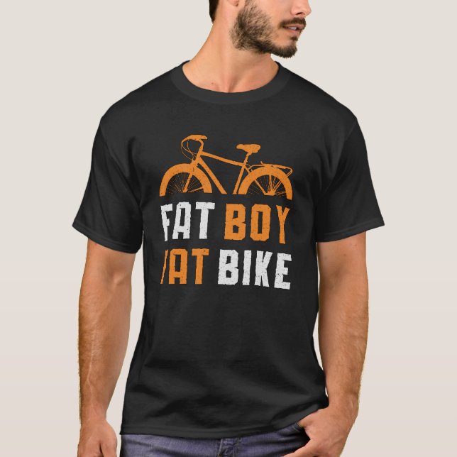 Tjock Boy Tjock Bike Biker MTB Cycling Biking Fatc T Shirt (Framsida)