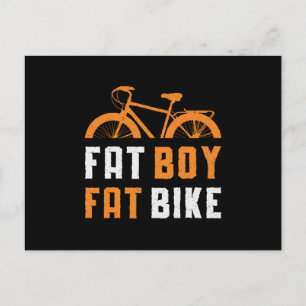 Tjock Boy Tjock Bike Biker MTB Cycling Biking Fatc Vykort