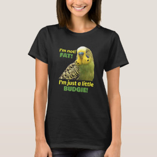 Tjock Budgie Grönt Gult Parakeet Parrot Prem T Shirt