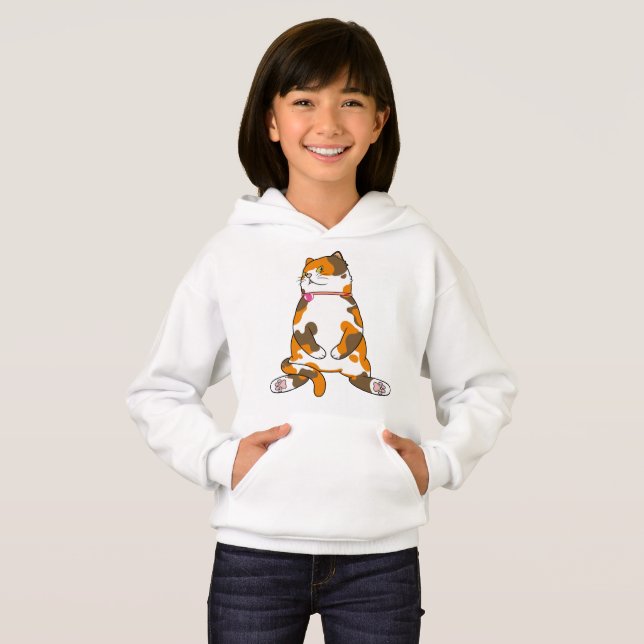 Tjock Calico Cat håller på att bli stinkande T Shirt (Hel framsida)