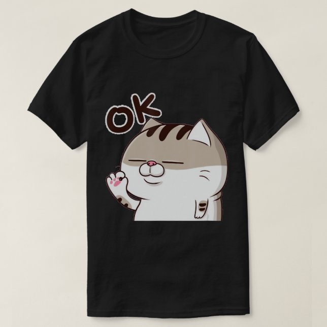 Tjock Cat, Ami Tjock Cat OKOK, Funny Cat T-Shirt (Design framsida)