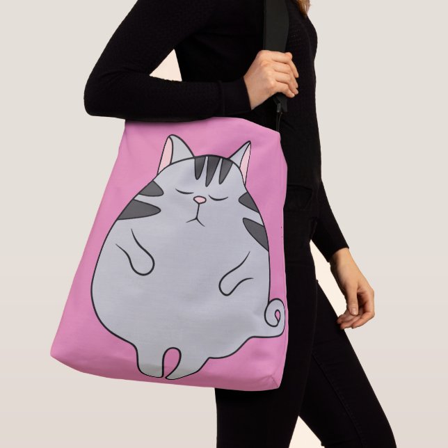 TJOCK CAT ART KOR BODY PURSE CROSSBODY BAG AXELVÄSKA (Närbild)