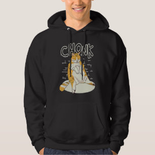 Tjock Cat Chonk Chonky Knubbig Kitten Sarcasm M Hoodie