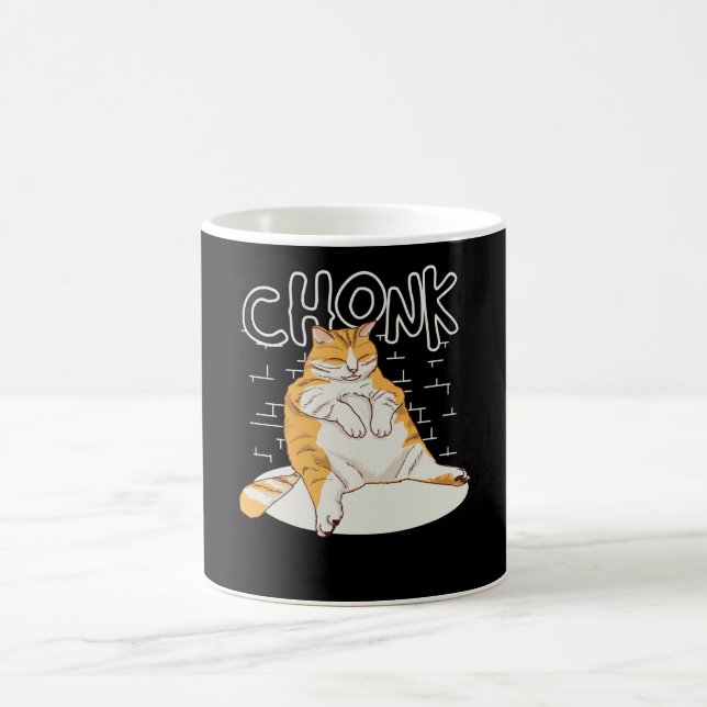 Tjock Cat Chonk  Chonky Meme Chonker Cat Kaffemugg (Center)