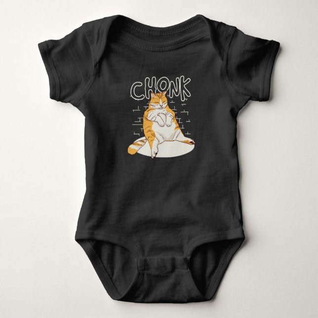 Tjock Cat Chonk  Chonky Meme Chonker Cat T Shirt (Framsida)
