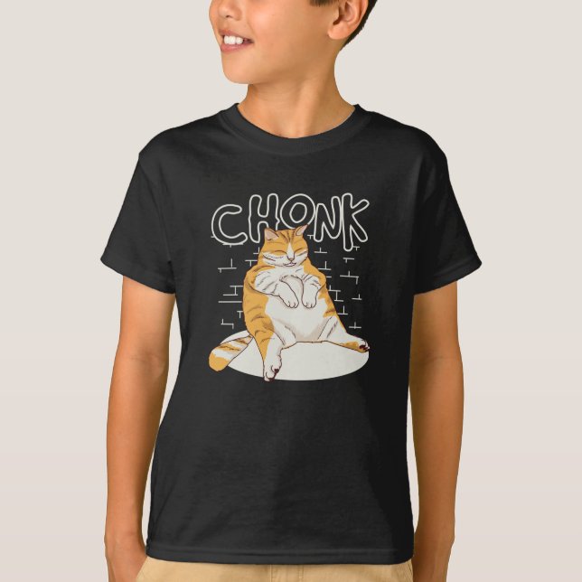 Tjock Cat Chonk  Chonky Meme Chonker Cat T Shirt (Framsida)