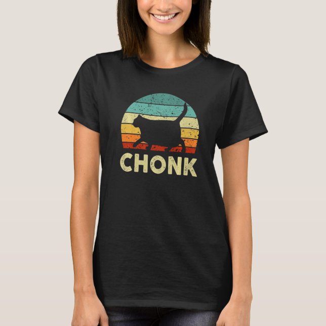 Tjock Cat Chonk Meme Parody Random T Shirt (Framsida)