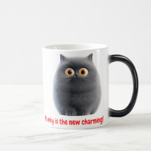 Tjock Cat - Chunky är den nya charmen Magisk Mugg