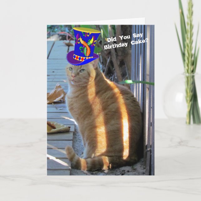 Tjock Cat-funktionellt mappat gratulationskort Kort (Framsida)