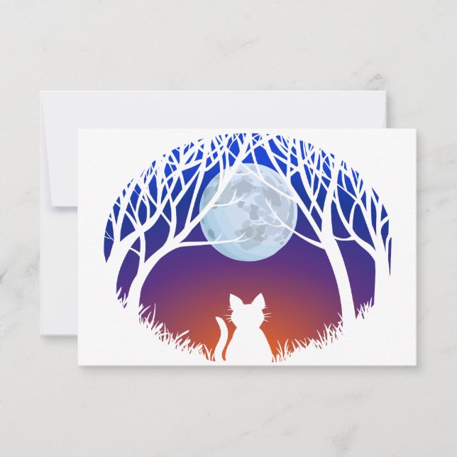 Tjock Cat-inbjudningar Personlig Cat Lover Card Inbjudningar (Framsida)