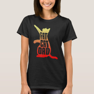 Tjock Cat Pappa Fars dag Knubbig Chonk pappa T Shirt