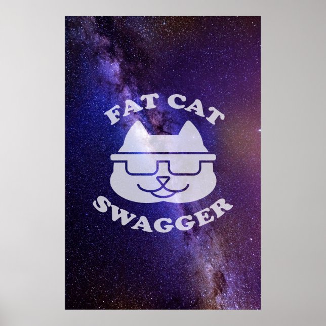 Tjock Cat Swagger - Galaxy Edition Poster (Framsidan)