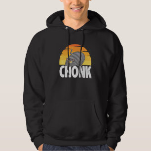 Tjock Cats Memb Chonk Cat Tjock People Retro Vinta Hoodie
