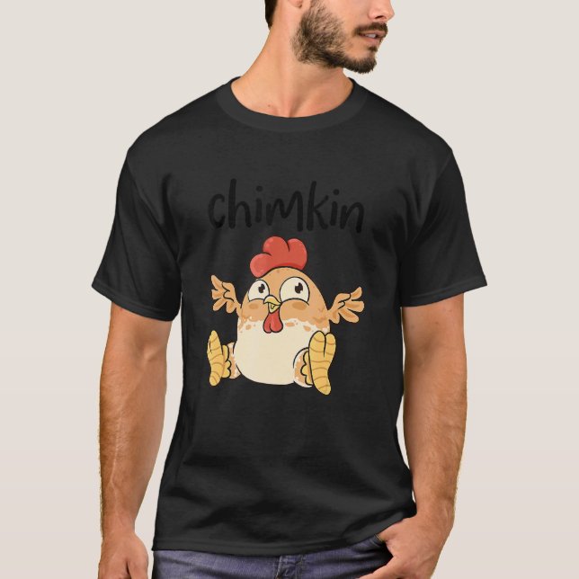 Tjock Chicken Chimkin Chicken T Shirt (Framsida)