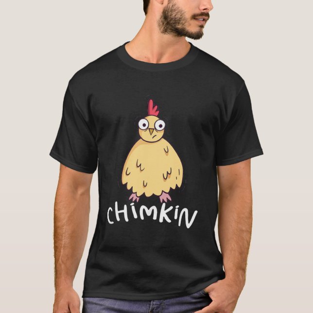 Tjock Chicken Chimkin T Shirt (Framsida)