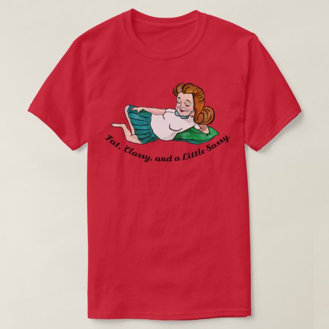 Tjock Classy och Little Sassy 2 T Shirt (Design framsida)