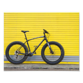 Tjock Cycle on Gult wall Fototryck