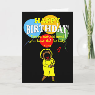 Tjock dam sjunger kort