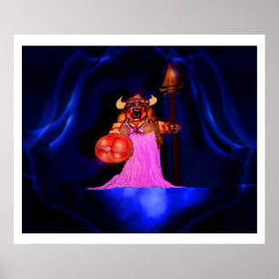 tjock dam sjungor poster