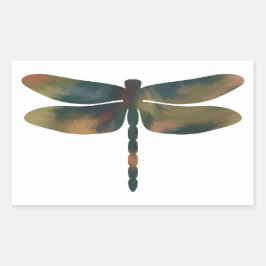 Tjock Dragonfly-etikett för akryl-Stil Rektangulärt Klistermärke