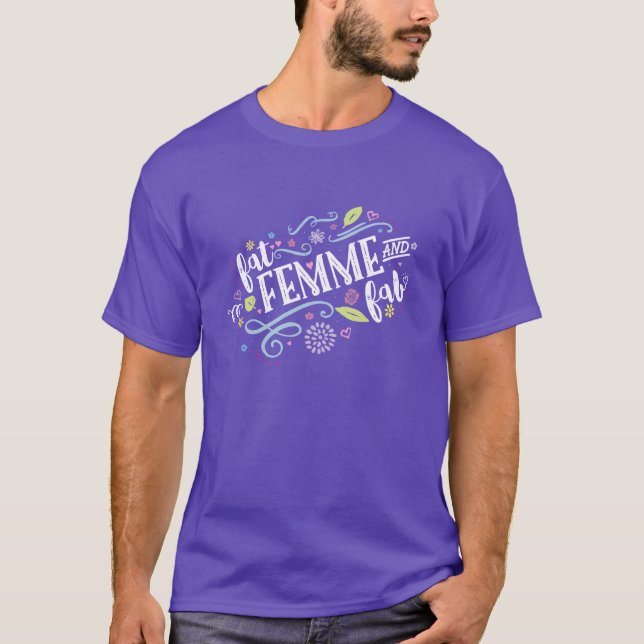 Tjock, Femme och Fab - unisex- purpurfärgad Tröja (Framsida)