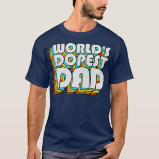 Tjock för global dopest Pappa Retro Faded Stil Typ T Shirt